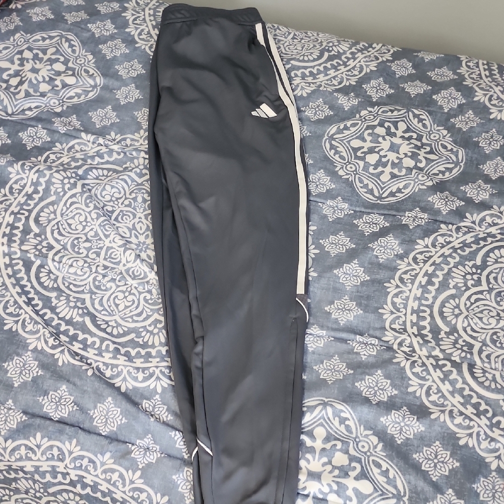 Adidas Joggers Gray with White Stripes